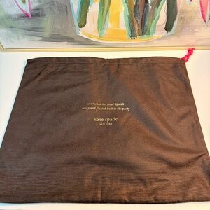 New Rare Authentic Kate Spade Dust Bag Small Brown Purse Dust bag 14*10.5“
